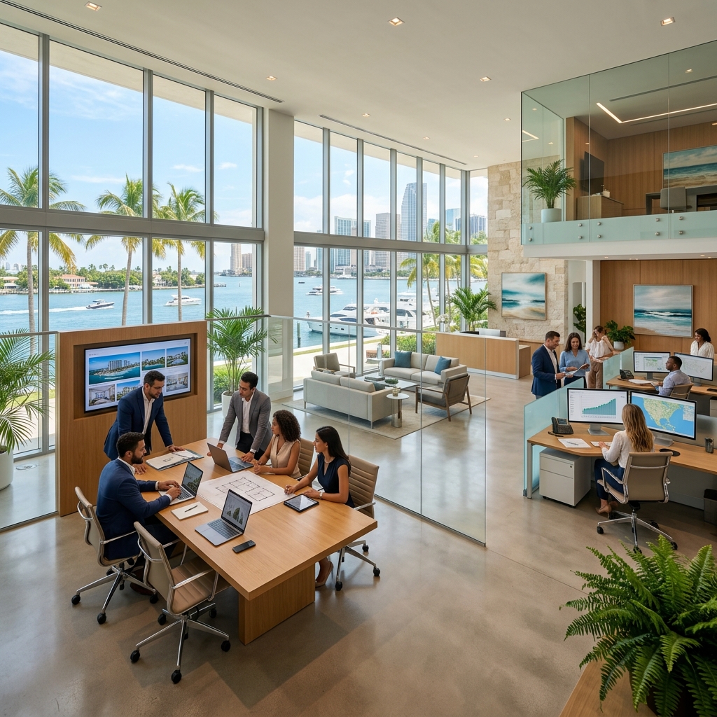 Florida Real Estate Solutions team meeting with clients